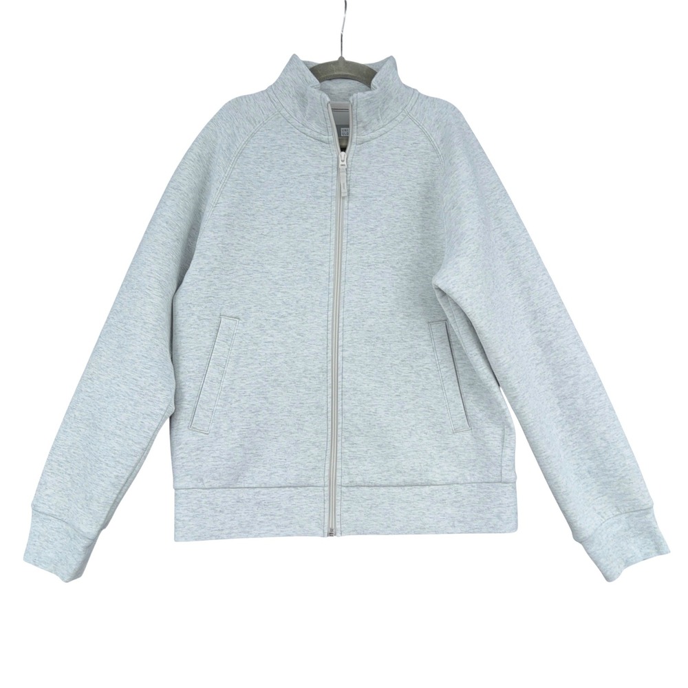 Uniqlo Dry Stretch‎ Kids 9-10 Cotton Blend Gray Full Zip Sweatshirt